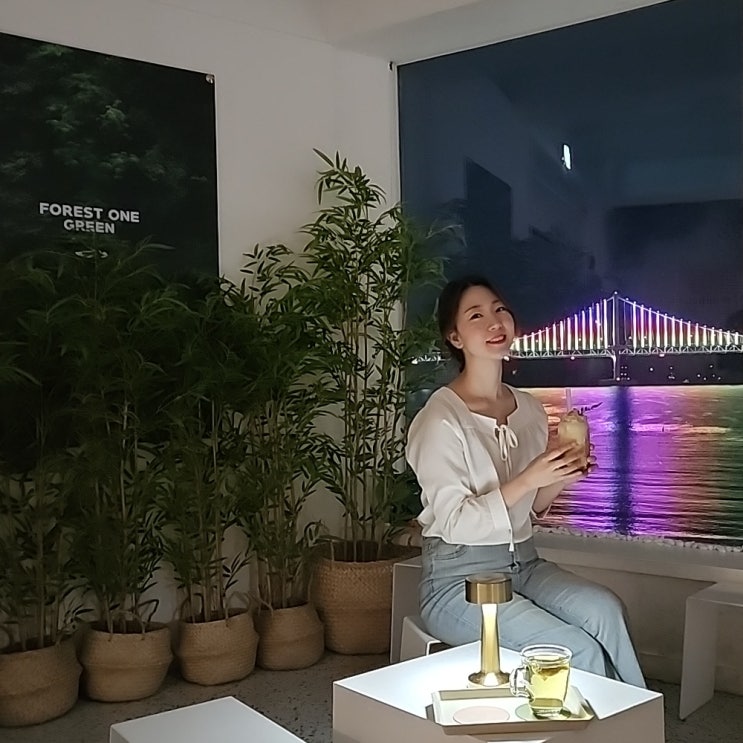  광안리 카페 추천 포레스트원그린 야경보며 족욕하기