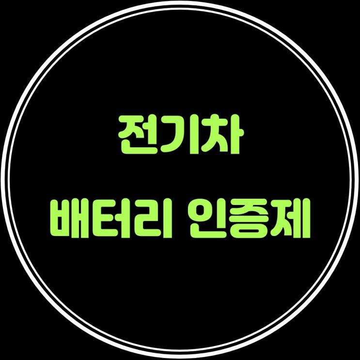 전기차 배터리 안전성 인증제 도입 - 국토교통부