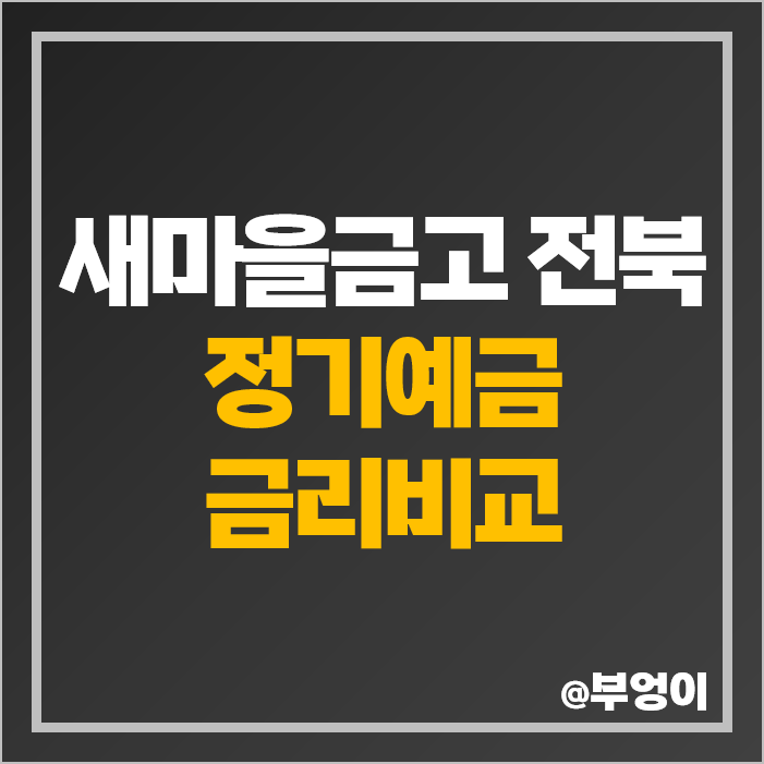 전북 새마을금고 정기예금 금리 비교 전주 익산 이자 높은 특판 추천 전북 새마을금고 정기예금 금리 비교 전주 익산 이자 높은 특판 추천