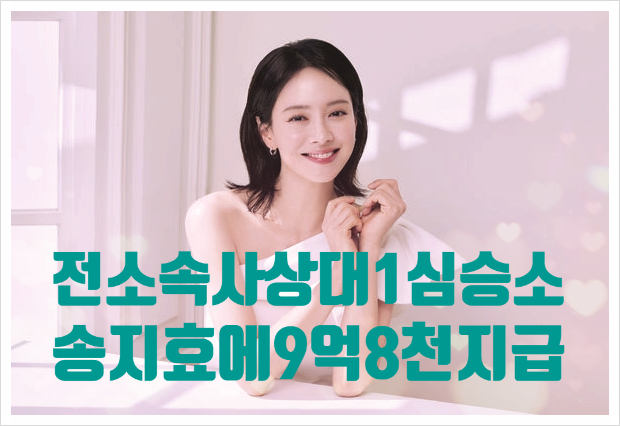 <b>송지효</b> 전 소속사 상대 1심 승소, 9억8천만원 지급 명령