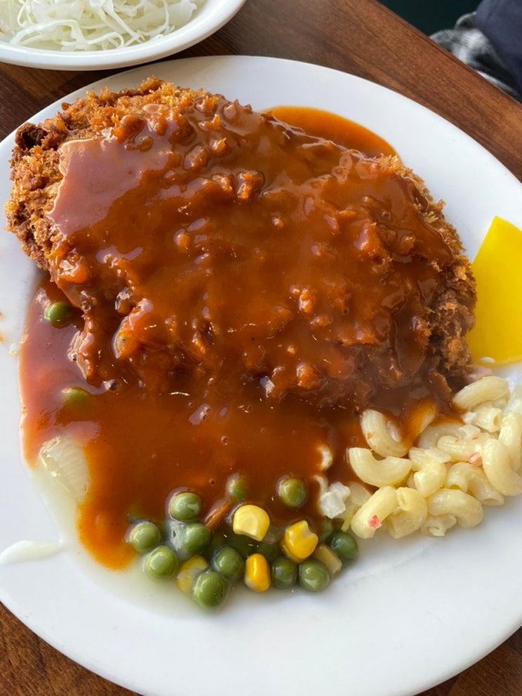  부산시청 경양식 돈까스, 비후까스 맛집 "스완양분식" 경양식돈까스는 비벼먹어야 제맛!  내돈내산 솔직후기