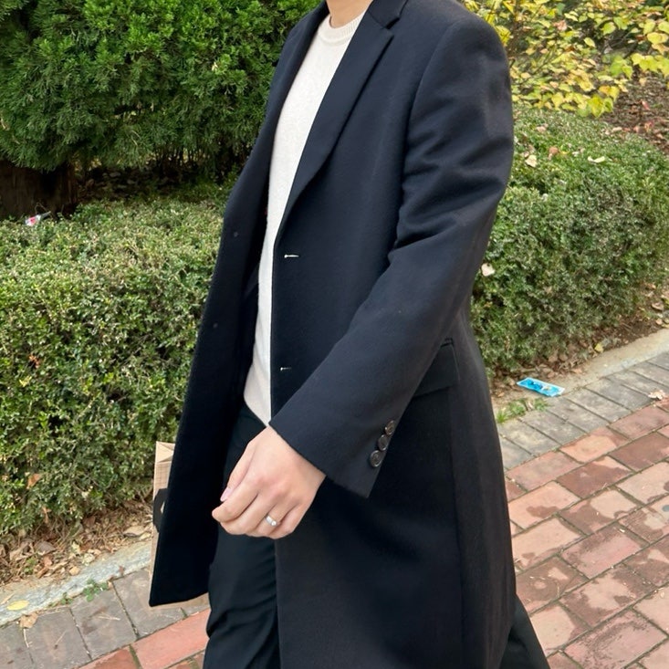 타임옴므 캐시미어100 싱글 코트 블랙 후기 사이즈추천
