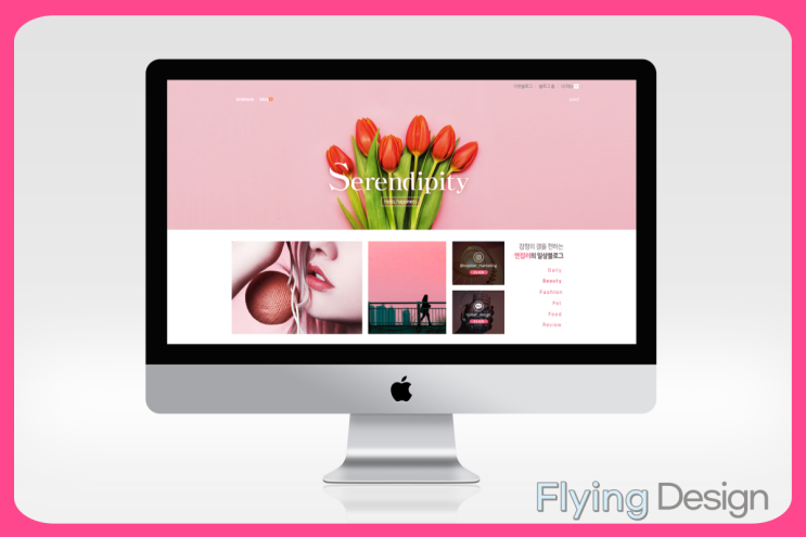 4번째 핑크 블로그 홈페이지형 디자인과 칼라 선택 노하우