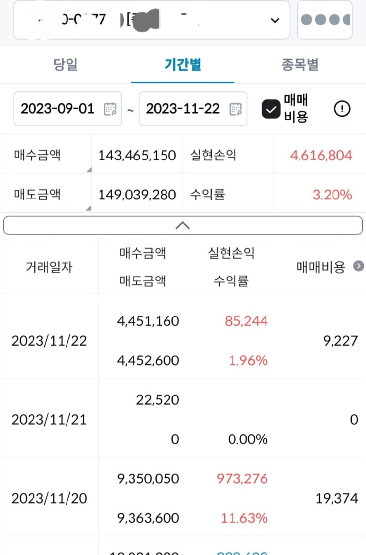  주린이의 경제적자유를 위한 투자내역! 11월22일 장마감후 5백만원수익이네?