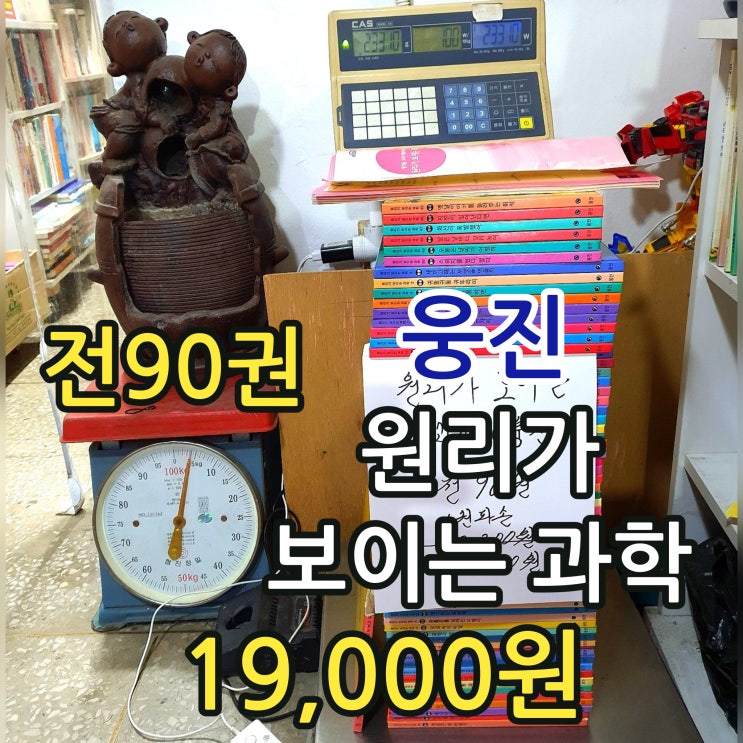  웅진 원리가 보이는 과학 전 90권 전집 세트 19,000원 워크지 1단계 40권(원리이해, 관찰중심) 2단계 50권(원리탐구, 실험중심) 어린이 책 아이들 아동도서 싸게 팝니다.