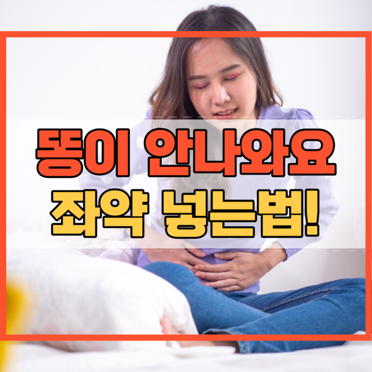  똥이 안나와요 좌약 넣는법 변비 해결!