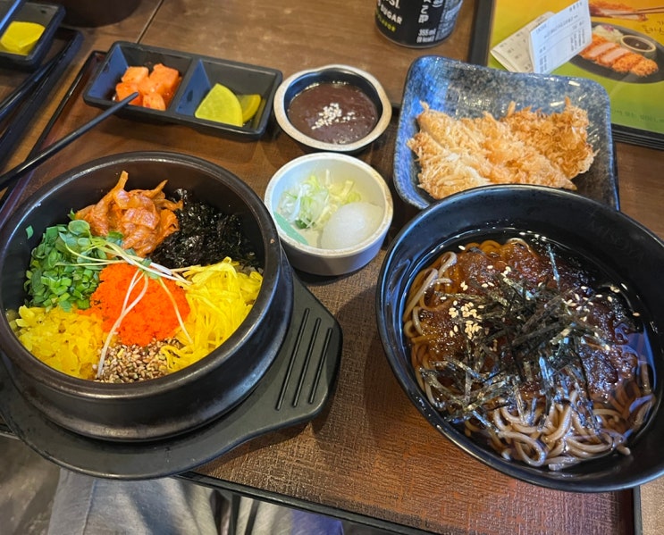  [웅진플레이도시 맛집] 미소야에서 카츠모밀알밥정식, 매콤로스카츠, 우동, 치즈볼, 가라아케 먹음!