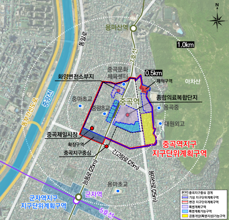 서울시, 지하철 7호선 중곡역지구 지구단위계획구역 확장