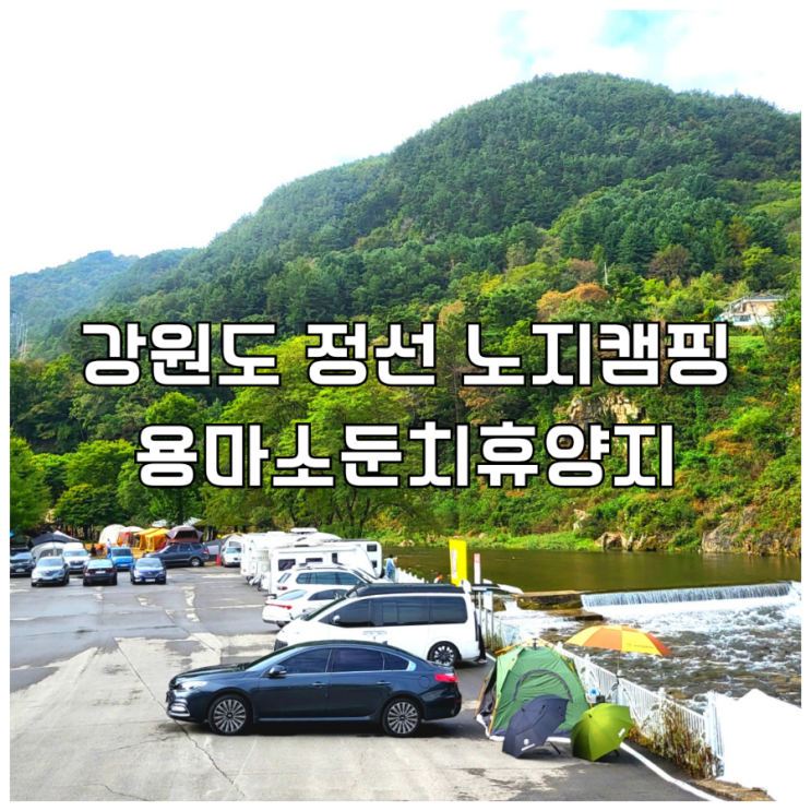 정선 용마소둔치휴양지 무료 노지 캠핑 계곡 화암목욕탕