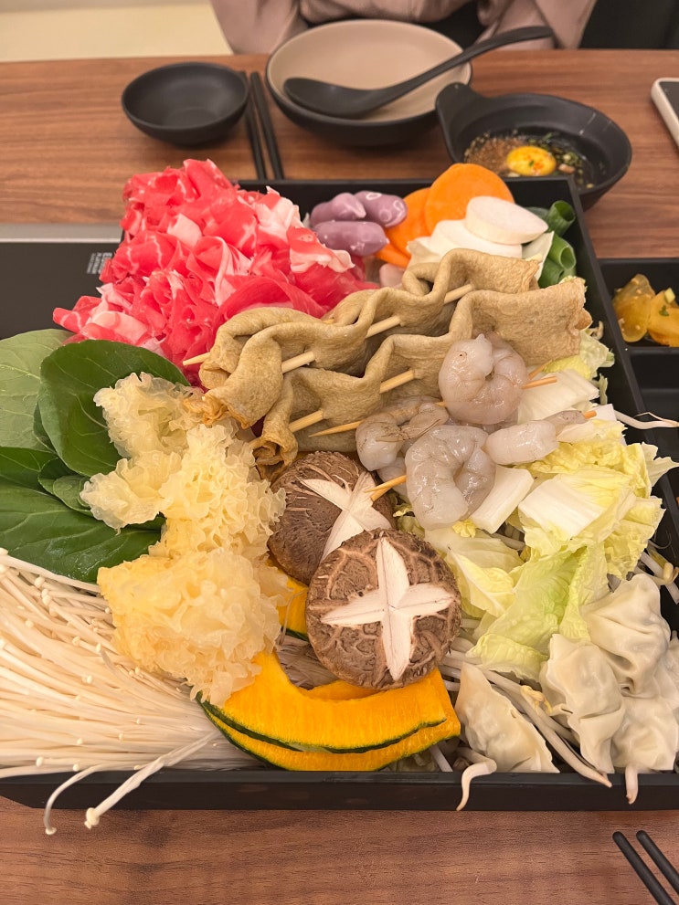  안양 평촌학원가 샤브샤브와 튀김이 맛있는 샤브식탁