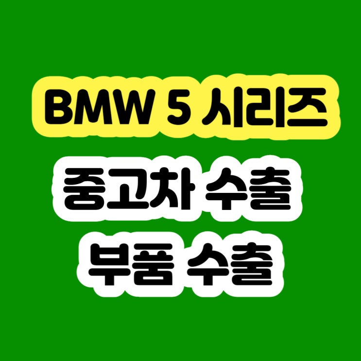 2010 2011 BMW 520i 528i 530i 판매 / 폐차 알아보시나요?