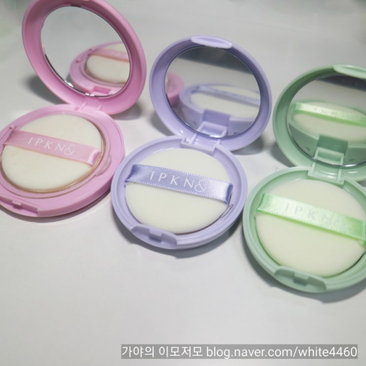  입큰 ] 다이소 입큰 파우더 팩트 3종 상세 리뷰! 퍼스널 퍼퓸 파우더 팩트, 퍼스널 톤 코렉팅 블러 팩트 라벤더, 그린