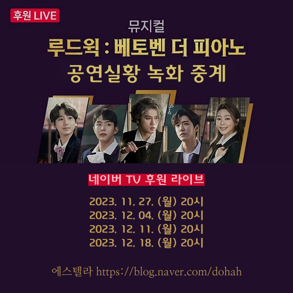  뮤지컬 루드윅 공연 실황 중계 후원 라이브