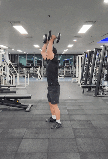  헬스장 전신 근력 운동 덤벨 쓰러스터 방법 및 효과