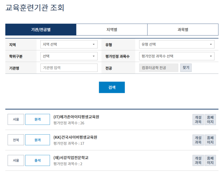  학점은행제 컴퓨터공학 사이버평생교육원 학습 후기
