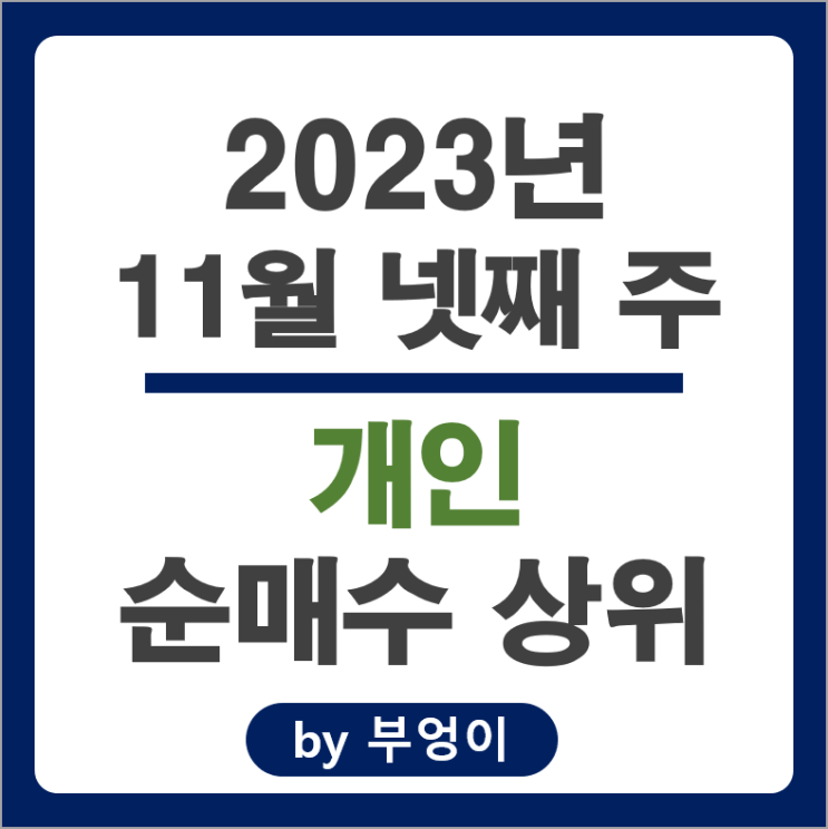 11월 4주 개인 순매수 상위 주식 한화오션 에코아이 SK하이닉스 주가 11월 4주 개인 순매수 상위 주식 한화오션 에코아이 SK하이닉스 주가