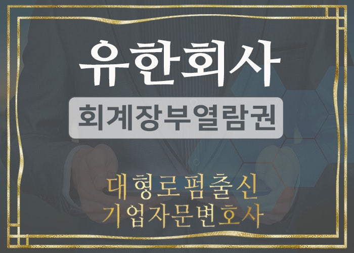  기업자문변호사- 유한회사 사원의 회계장부열람권( 재무제표 등의 열람권, 회계장부열람등사청구, 부속명세서 )