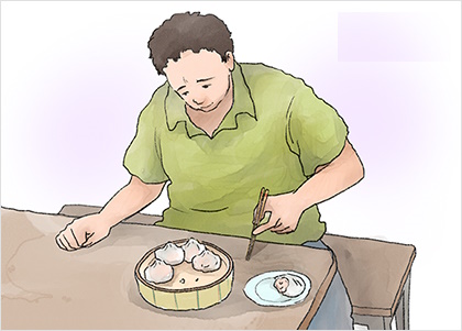 만두 한 접시 만두 한 접시