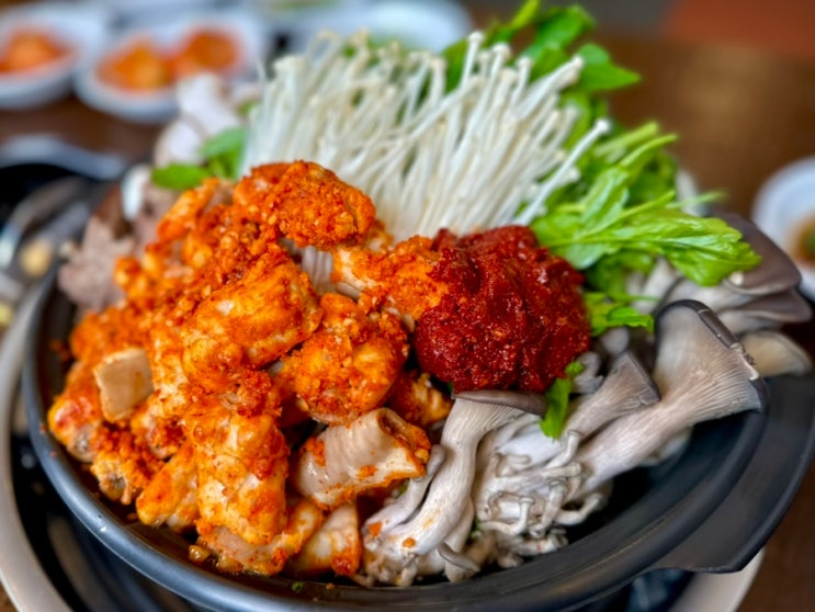  평촌맛집 오성해장 한우곱창전골 오징어미나리전