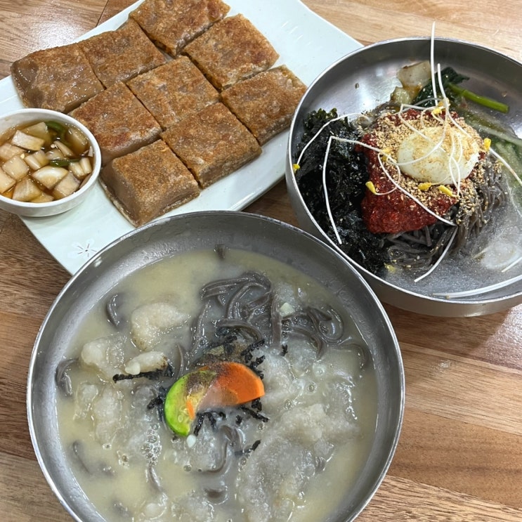  주차 가능한 공덕역 칼국수 맛집, 봉평옹심이메밀칼국수
