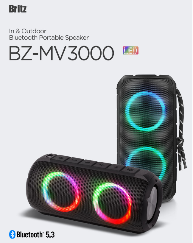 [브리츠] 신제품 BZ-MV3000 휴대용 블루투스 스피커 체험단 모집 정보