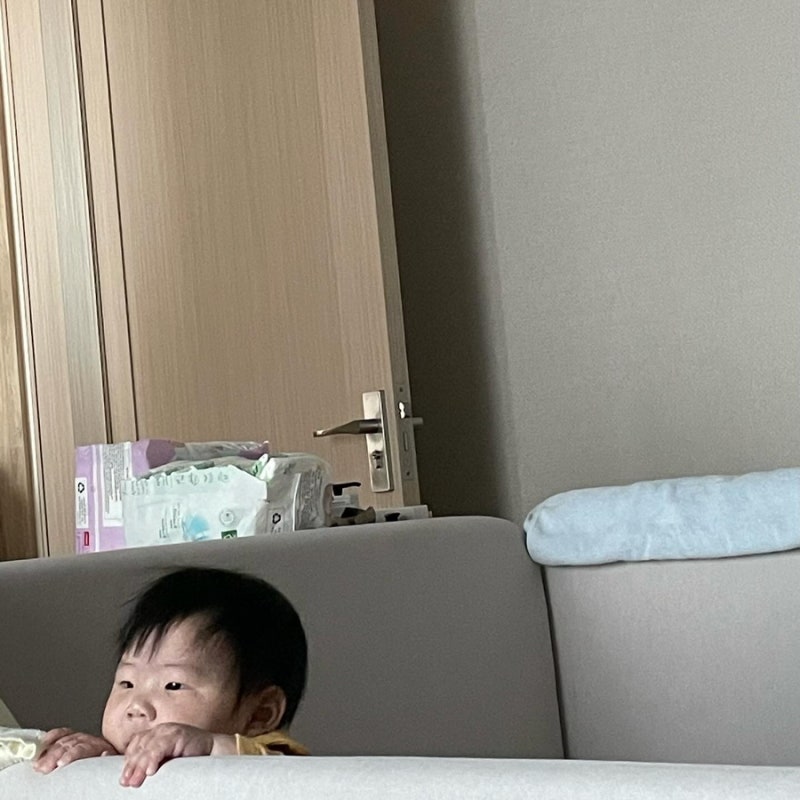 [육아템]7개월 아기 침대 추천, 뽑기운(?) 레이디가구 레브 데이베드 베이크아웃 후 셀프설치....