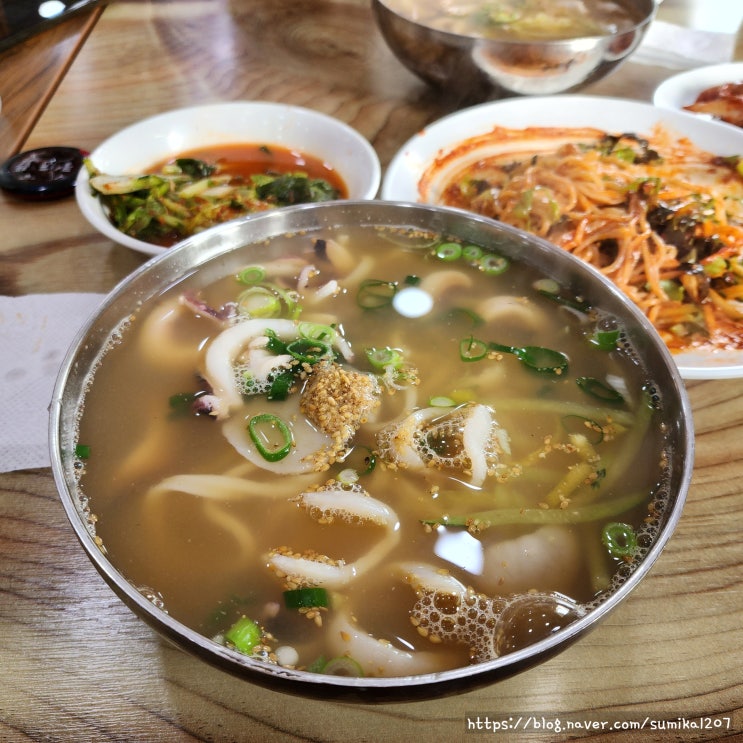 보령 오양손칼국수 전참시 이영자 맛집 보리밥 비빔국수 주차팁