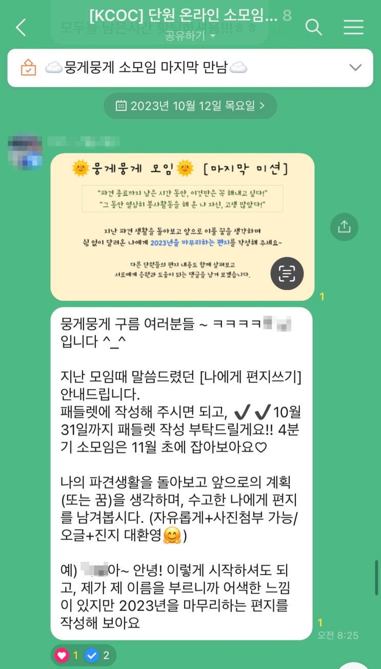 [코이카NGO봉사단] 2. KCOC와의 만남 - 단원 온라인 소모임