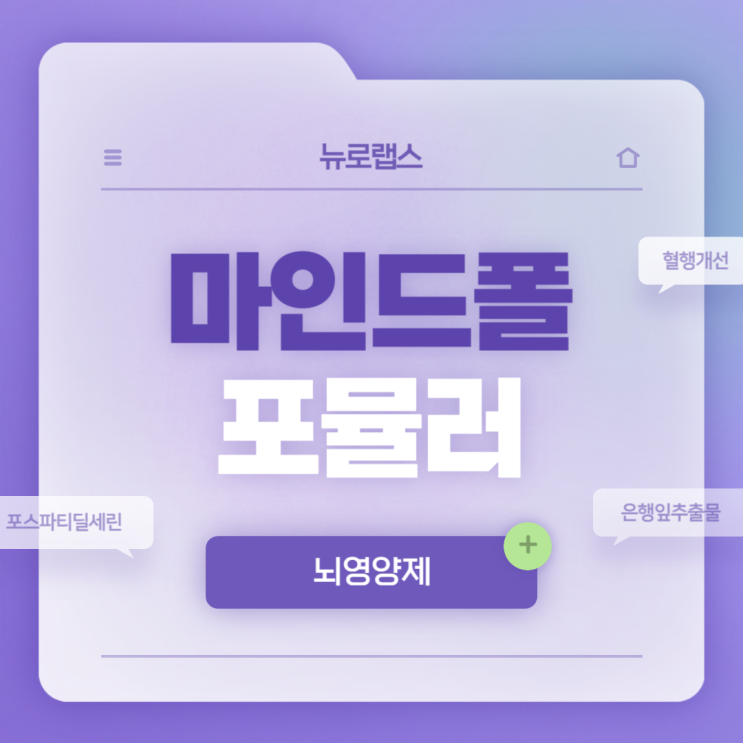  뇌영양제 : 마인드폴 포뮬러 특징 및 섭취방법 【#혈액순환영양제 #포스파티딜세린 #은행잎추출물 #혈행개선】