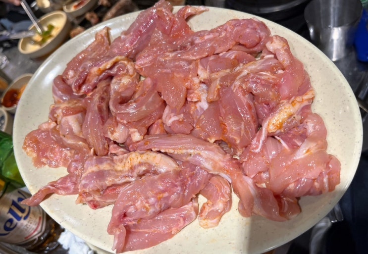  [인천 부평] 기찻길 닭숯불구이 / 부평구청 굴포천 갈산동 슻불닭갈비 맛집 / 닭소금구이 닭목살구이 우동