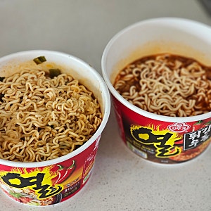 오뚜기 컵라면 신상 열튀김우동 후기  (열라면+튀김우동과 비교!! 뭐가 더 맛있을까?)
