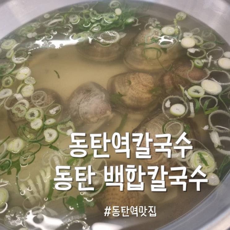  동탄역맛집 백합칼국수 넘 시원해~