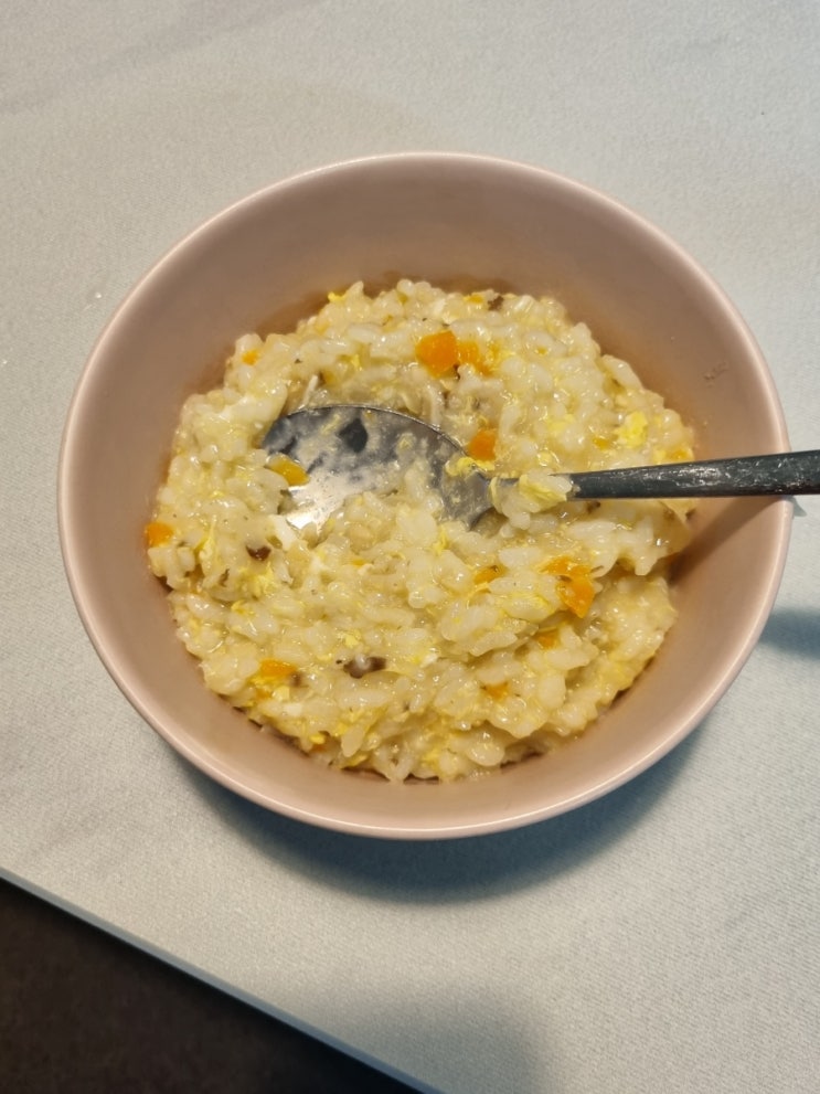  야채 달걀죽(냉털, 간단 레시피)