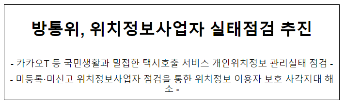 방통위, 위치정보사업자 실태점검 추진