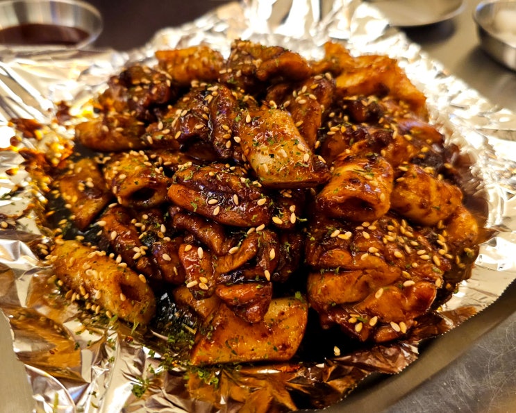 부산 부전/전포 신상 숯불치킨 맛집-찐숯불양념구이와 고구마튀김이 맛있는 [찐불이찐숯불두마리치킨 서면점]내돈내산 방문후기