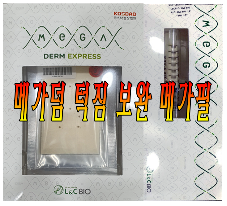  메가덤진피 후에 턱짐리터치는 메가필 진피분말파우더