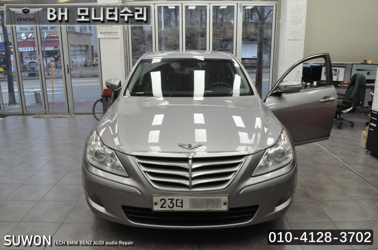 제네시스 BH 모니터 블랙아웃 AFM-700BHD 메인보드 고장수리 - 수원테크(백화현상,소리출력불량,앰프수리)