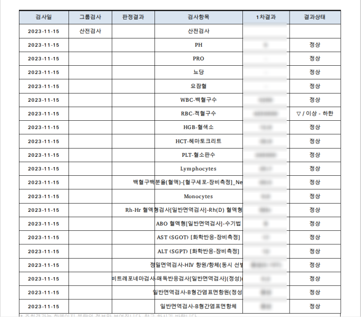 보건소 산전검사 결과지 저장 및 출력하는 방법