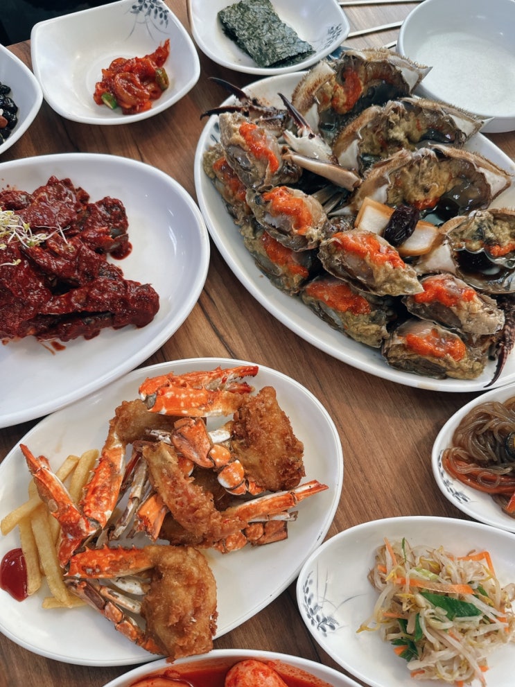  강화도 꽃게정식 나룻터 꽃게 전문점, 꽃게탕 간장게장 앙념게장 꽃게튀김