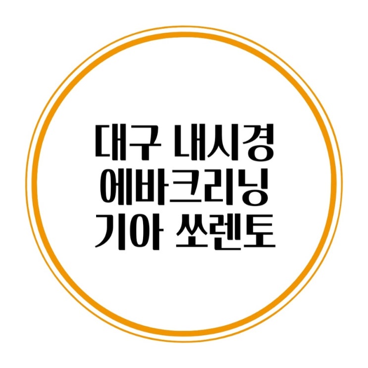  대구 에바크리닝 에바가루날림현상 기아 쏘렌토