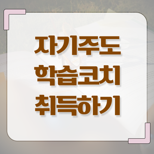  자기주도학습코칭 자격증 1급 교육 이것만 확인해요 .
