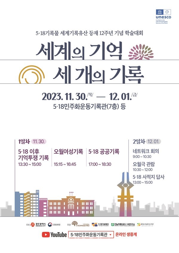  5‧18민주화운동기록관, 세계의 기억·세 개의 기록 12주년 기념 학술대회 개최