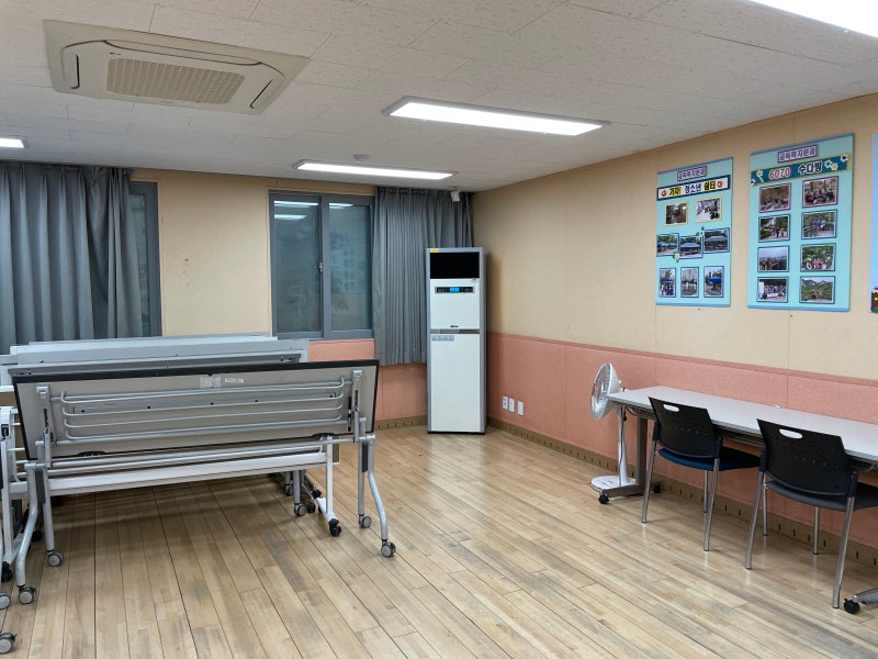 나우이엘 온풍기 NE-400NS 30평형 설치완료!