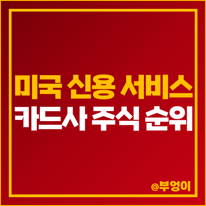 미국 주식 신용 서비스 카드사 순위 PYPL COF DFS SOFI 주가