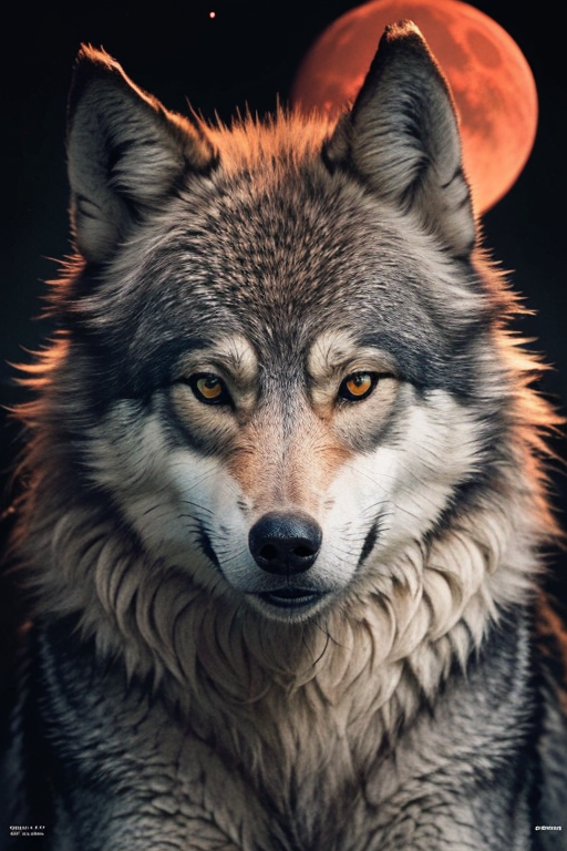 [Ai Greem] 배경_달 181: 월식, 붉은 달, 적월, 빨간 달, 늑대, 동물, 실루엣, 느낌있는, 상업적으로 사용 가능한 무료 이미지, 월식 일러스트, 월식 AI 이미지