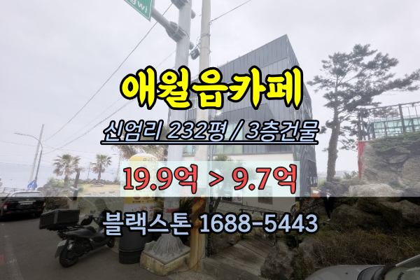  제주 애월읍 카페 경매 신엄리 200평대 3층건물 바닷가조망
