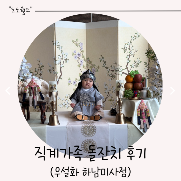  직계가족 돌잔치 후기(우설화 하남미사점, 내리사랑 돌상)