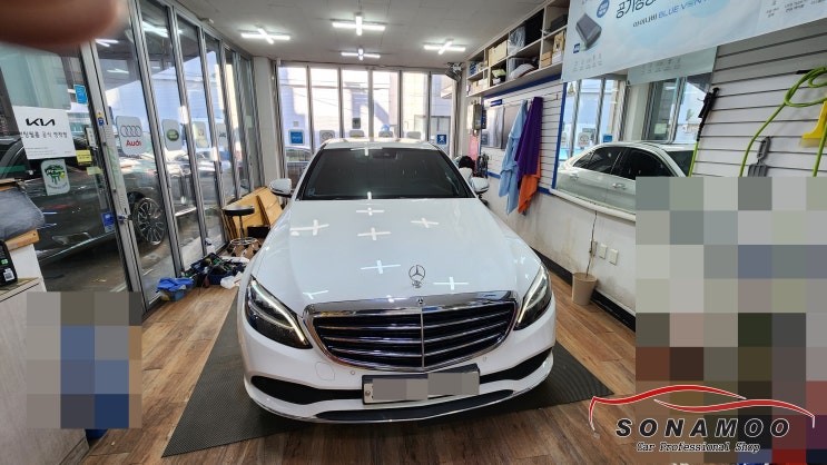  벤츠w205 c클래스 카링킷 에어터치장착후 터치로 사용해보기~