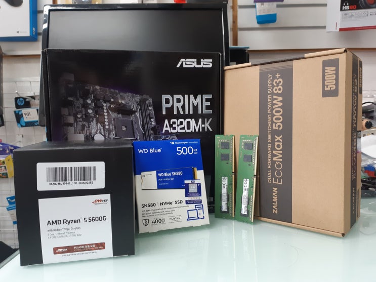  상동 조립컴퓨터 업무용 AMD 5600G 내장그래픽 사용 DK110 보급형 케이스
