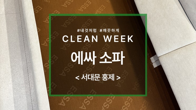  에싸 3인 소파 건식 청소